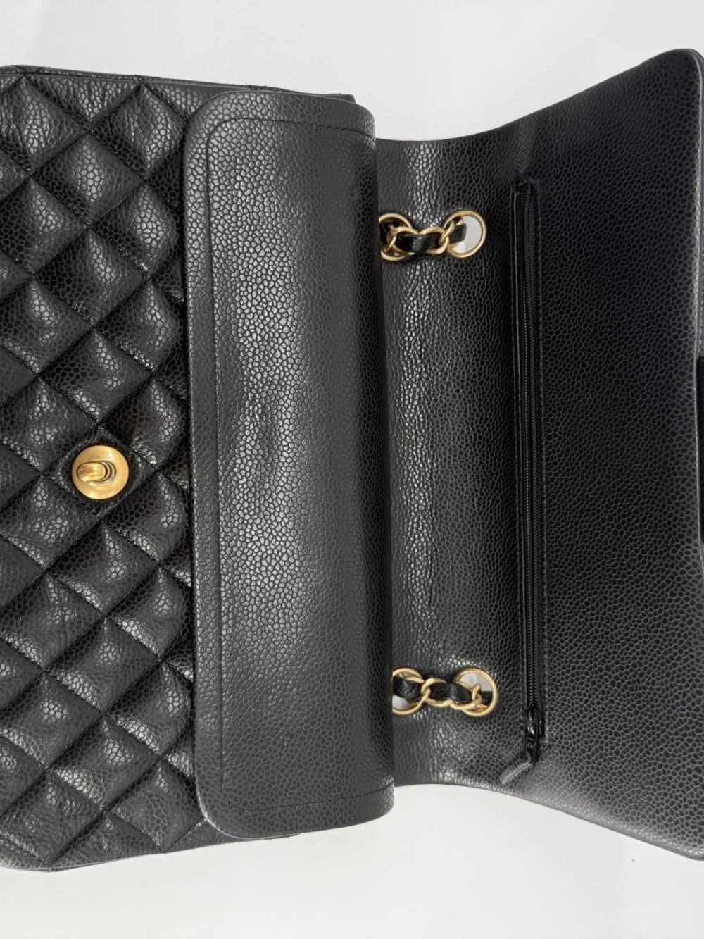 Chanel Medium Classic Double Flap Caviar Leather Bag